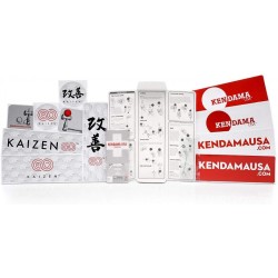 Kendama USA Kaizen 1.0 Triple Stripe - Charcoal with Orange Triple Stripe - Gloss