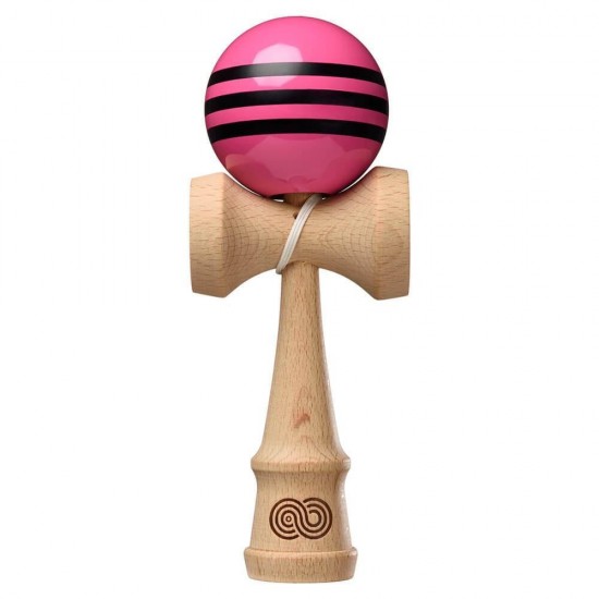 Kendama USA Kaizen 1.0 Triple Stripe - Pink with Black Triple Stripe