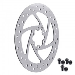 Disc de frana trotineta electrica 120 mm ,6 suruburi, silver