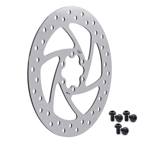 Disc de frana trotineta electrica 120 mm ,6 suruburi, silver