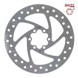 Disc de frana trotineta electrica 120 mm ,6 suruburi, silver