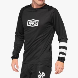 R-CORE Long Sleeve Jersey Black/White: Mărime - L