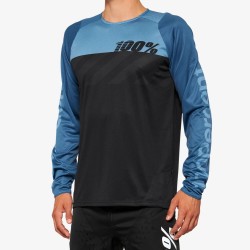 R-CORE Long Sleeve Jersey Black/Slate Blue: Mărime - L