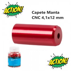 Capete Manta CNC 4,1x12 mm M-WAVE Aluminiu Rosu Anodizat Capete Manta CNC 4,1x12 mm M-WAVE Aluminiu Rosu Anodizat