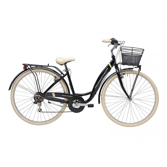 Bicicleta Adriatica Panda 28 Lady 6V neagra matt 42 cm Bicicleta Adriatica Panda 28 Lady 6V Negru Mat 42 cm