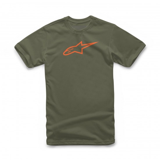 Tricou Alpinestars Ageless Classic Tee Verde/Portocaliu L Tricou Alpinestars Ageless Classic Tee Verde/Portocaliu L