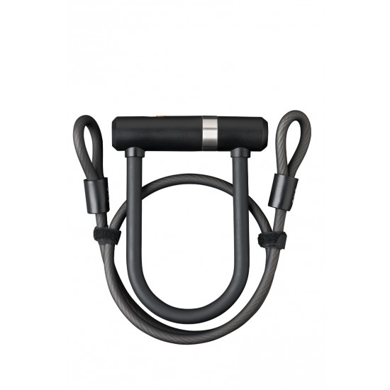 Incuietoare U AXA Newton Pro UL MINI 150/14 + cablu 100*8mm negru Incuietoare U AXA Newton UL MINI 16mm/140cm + Cablu 10mm/100cm - Black