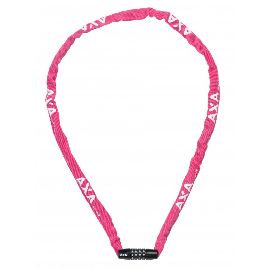 Incuietoare lant AXA Rigid RCC 120cm/3,5mm roz - cu cifru Incuietoare Lant AXA Rigid RCC 3.5mm/120cm - Pink