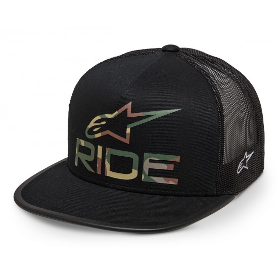 Sapca Alpinestars Ride 4.0 Camo Trucker Hat Black OS Sapca Alpinestars Ride 4.0 Camo Trucker Hat Black OS