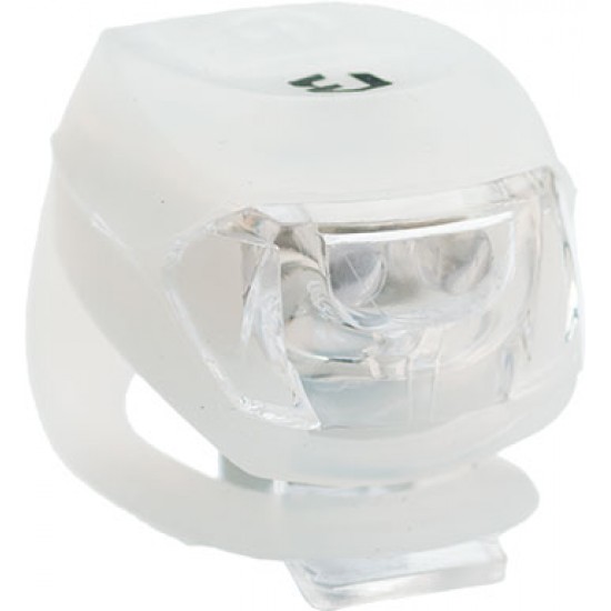 Lampă BIKEFUN PIXIE spate 2 roșu LED 2 funcții, silicon, alb - JY-267T-2B-W Lampă BIKEFUN PIXIE spate 2 roșu LED 2 funcții, silicon, alb - JY-267T-2B-W