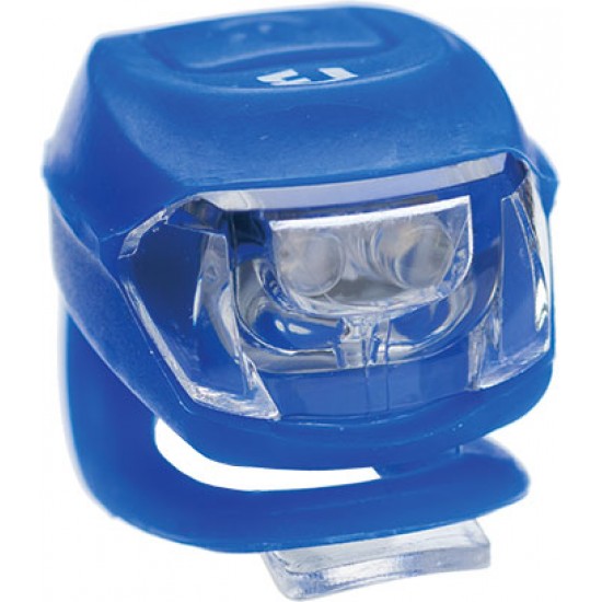 Lampă BIKEFUN PIXIE față 2 alb LED 2 funcții, silicon, albastru - JY-267F-2B-BLUE Lampă BIKEFUN PIXIE față 2 alb LED 2 funcții, silicon, albastru - JY-267F-2B-BLUE