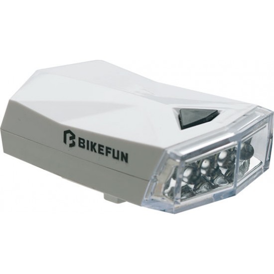 Far BIKEFUN SQUARE faţă 4 LED-uri albe, 3 funcții - JY-585W