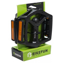 Pedale BIKEFUN JUMP aluminiu negru - B249DU-BLK Pedale BIKEFUN JUMP aluminiu negru - B249DU-BLK