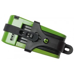 Lacăt BIKEFUN X-SAFE folding 70, cu suport, verde - X-1-GR