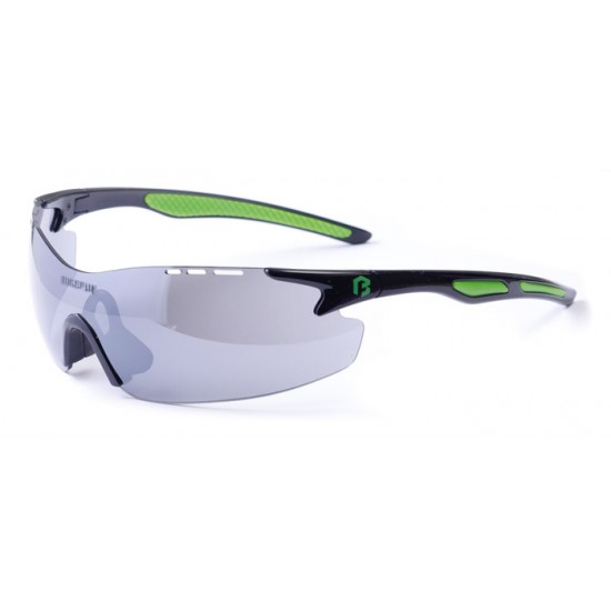 Ochelari BIKEFUN POLE negru #2 smoke lentilă, silver mirror, C3