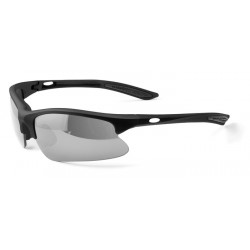 Ochelari BIKEFUN VECTOR negru, lentile policarbonat fumuriu, flash mirror C3