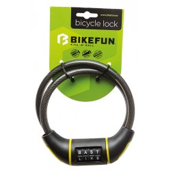 Lacăt BIKEFUN RIDDLE cu cablu oțel 10x800, 4 cifre - L5046 Lacăt BIKEFUN RIDDLE cu cablu oțel 10x800, 4 cifre - L5046