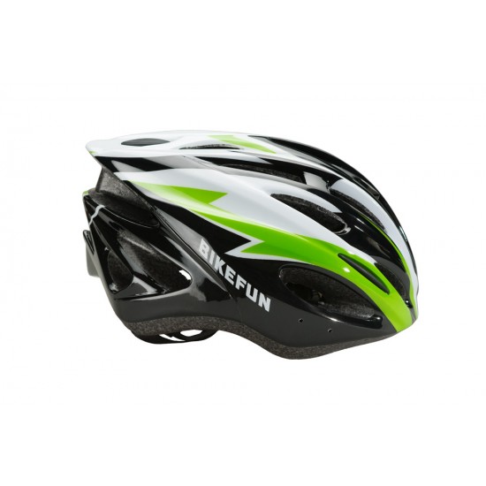 Cască BIKEFUN COBBER M negru/verde 55-58 cm Cască BIKEFUN COBBER M negru/verde 55-58 cm