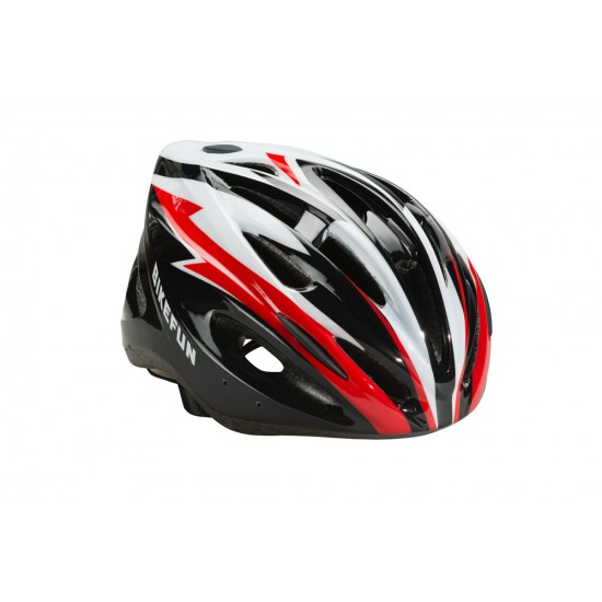 Cască BIKEFUN COBBER M negru/roșu 55-58 cm
