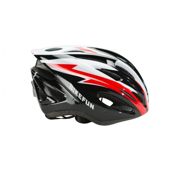 Cască BIKEFUN COBBER M negru/roșu 55-58 cm