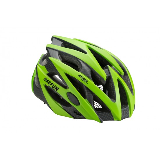 Cască BIKEFUN EDGE M verde/karbon 55-58 cm Cască BIKEFUN EDGE M verde/karbon 55-58 cm
