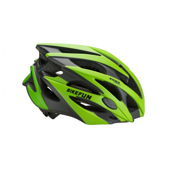 Cască BIKEFUN EDGE M verde/karbon 55-58 cm Cască BIKEFUN EDGE M verde/karbon 55-58 cm