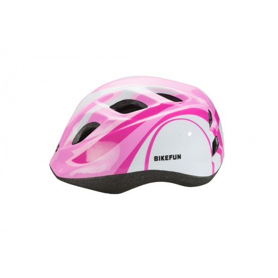 Cască BIKEFUN JUNIOR S pink/alb 48-52 cm Cască BIKEFUN JUNIOR S pink/alb 48-52 cm