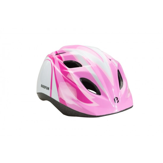 Cască BIKEFUN JUNIOR S pink/alb 48-52 cm Cască BIKEFUN JUNIOR S pink/alb 48-52 cm