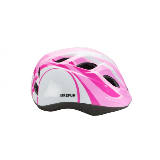 Cască BIKEFUN JUNIOR S pink/alb 48-52 cm Cască BIKEFUN JUNIOR S pink/alb 48-52 cm