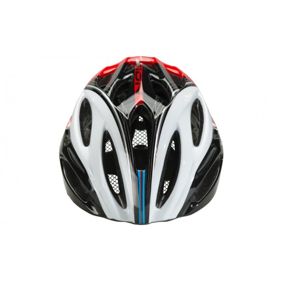Cască BIKEFUN VISION M roșu-negru-alb, 55-58 cm