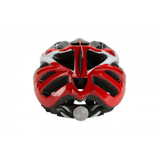 Cască BIKEFUN VISION M roșu-negru-alb, 55-58 cm