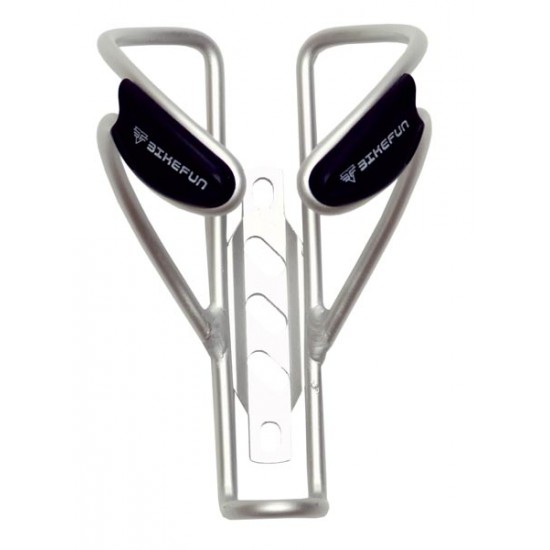 Suport flacon BIKEFUN CATCH aluminiu argintiu, ornament plastic - CL-052C-SIL
