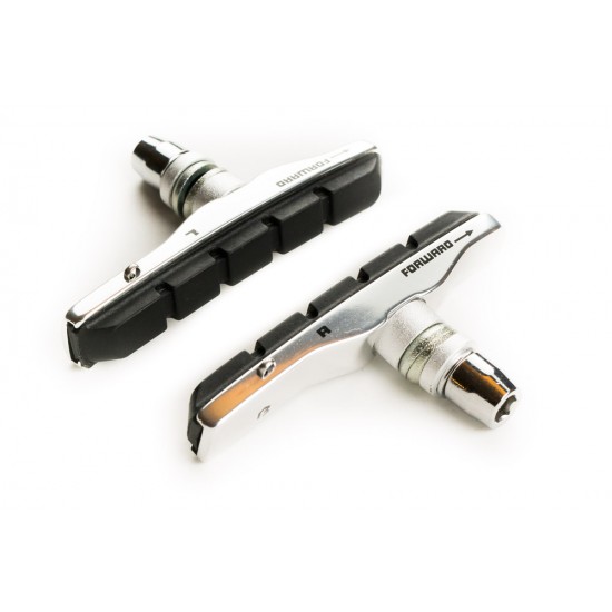 Saboți de frână BIKEFUN MTB 72 mm cu filet cartridge, argintiu - MTB-945VC-SLVBK