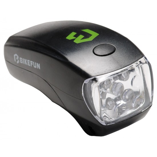 Lampă BIKEFUN LUCID față 5 alb LED, 2 funcții, negru - JY-286B