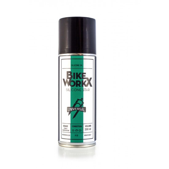 Ulei BIKEWORKX SILICONE STAR Spray 200 ml - SILICONE/200 Ulei BIKEWORKX SILICONE STAR Spray 200 ml - SILICONE/200