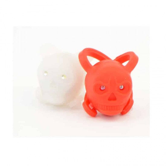 Set semnalizare BikeForce Force Skull White/Red include baterii
