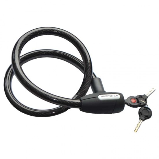 Lacat cablu Bikeforce cu cheie 18x1000mm