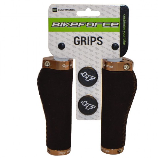 Manson BikeForce Ergo 137mm piele Lock-On marou inchis Manson BikeForce Ergo 137mm piele Lock-On marou inchis