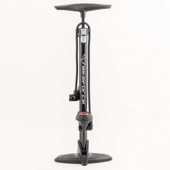 Pompa atelier Bikeforce cu manometru 160 PSI otel SV/FV/DV BA-03