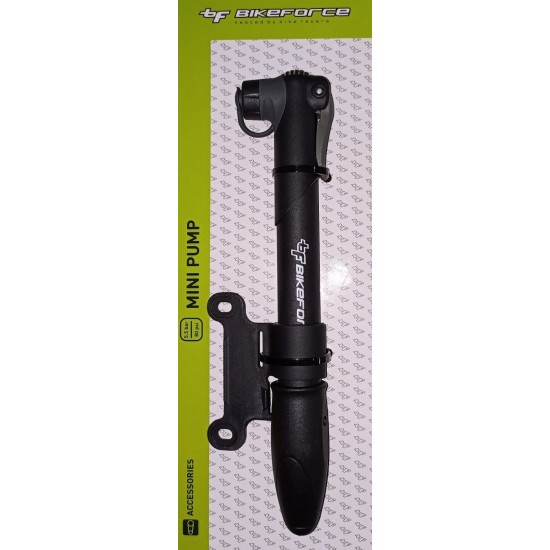 Pompa mini Bikeforce plastic 80 PSI SV/FV/DV BM-08