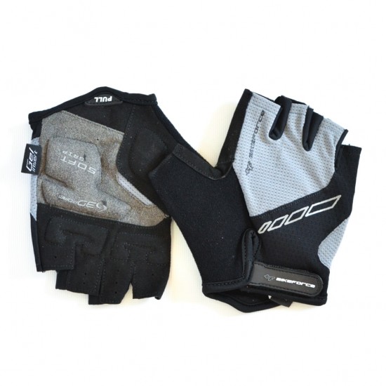 Manusi BIKEFORCE Comfort grey-black S Manusi BIKEFORCE Comfort grey-black S