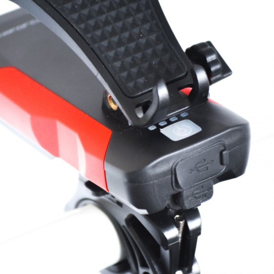 Lampa fata cu suport telefon si horn BikeForce 550 LUM, 4000mAh Lampa fata cu suport telefon si horn BikeForce 550 LUM, 4000mAh
