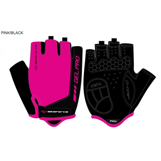 Manusi BIKEFORCE Slipy pink-black L