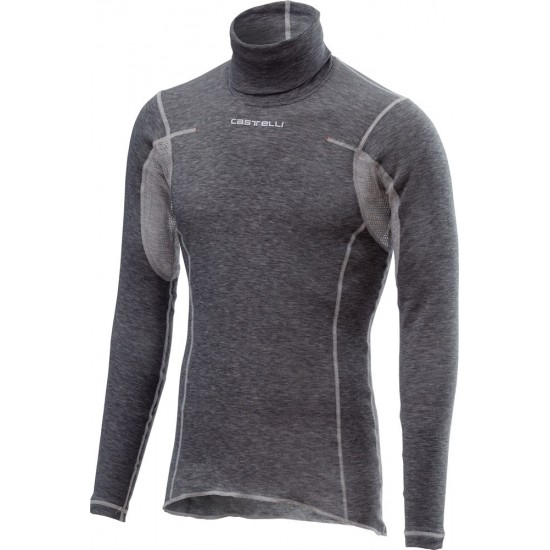 Bluza de corp cu guler Castelli Flanders Neck Warm Gri S