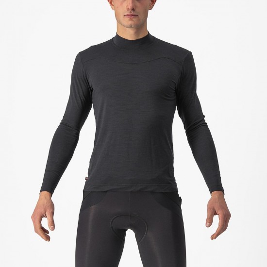 Bluza de corp cu maneca lunga Castelli Bandito Wool LS, Negru, M Bluza de corp cu maneca lunga Castelli Bandito Wool LS Negru M