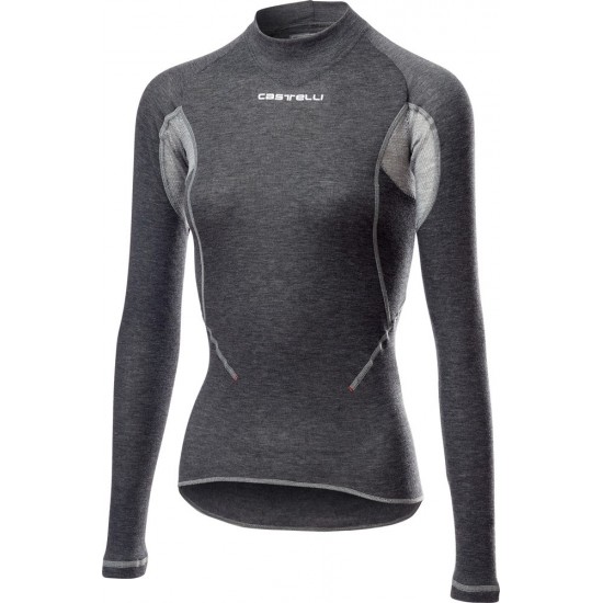 Bluza de corp cu maneca lunga Castelli Flanders 2W Warm de dama Gri XS