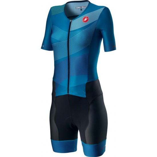 Costum Triatlon cu Maneca Scurta Castelli Free Sanremo 2 W Suit Bluemarine/Multicolor XL