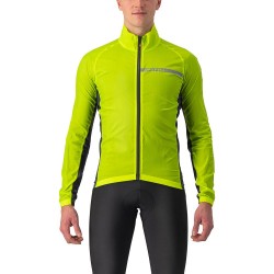 Jacheta de vant Castelli Squadra Stretch pentru barbati lime electric/gri inchis S Jacheta de vant Castelli Squadra Stretch pentru barbati lime electric/gri inchis S
