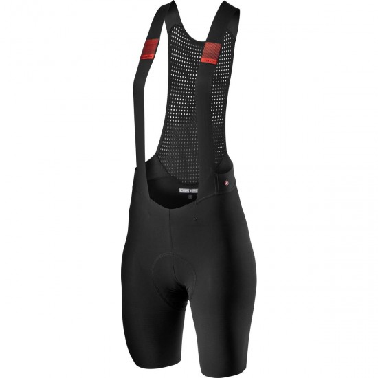 Pantaloni scurti cu bretele Castelli Premio Black W, de dama, Negru, M Pantaloni scurti cu bretele Castelli Premio Black W de dama Negru M