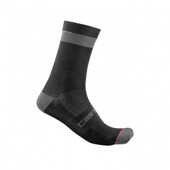 Sosete Castelli Alpha 18, Negru/Antracit, S/M, 36-39 Sosete Castelli Alpha 18 Negru/Antracit S/M 36-39